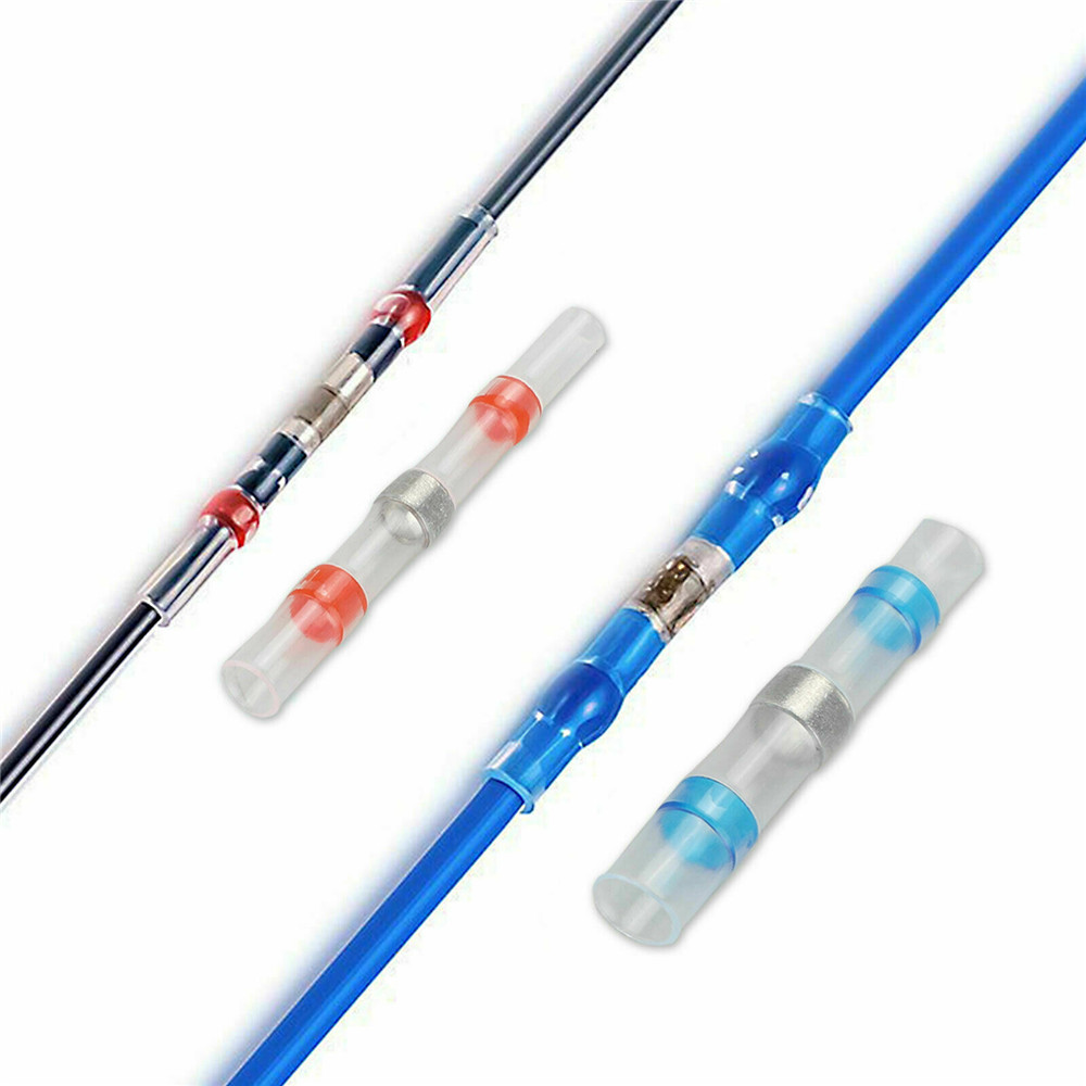 Red & Blue Solder Seal Sleeve Set 1000 pieces 22-16 16-14 Gauge Butt Connectors