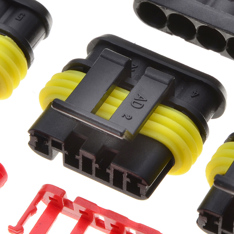 240Pcs Car Sealed Electrical Wire Connector Terminal 1/2/3/4/5/6 Pin Blade Fuse