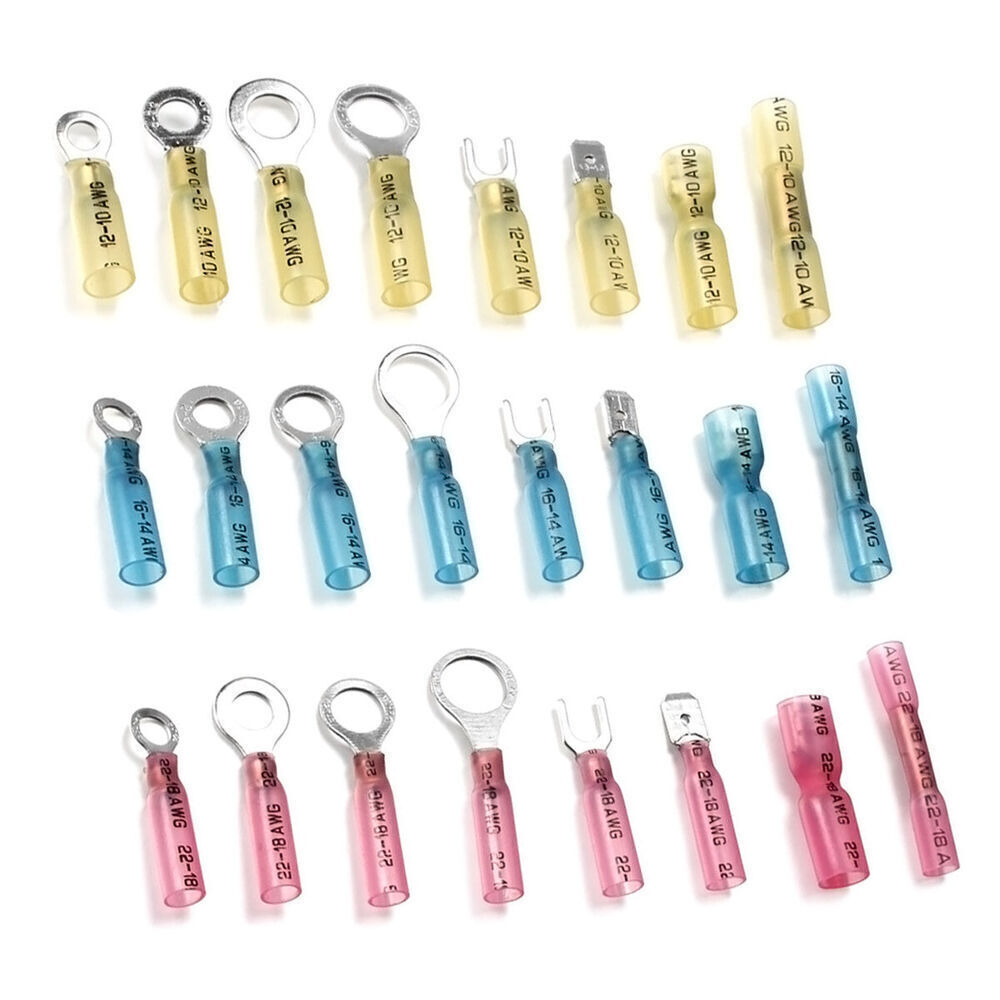 320/500pcs Heat Shrink Butt Wire Connectors Waterproof Crimp Splice Terminal Kit