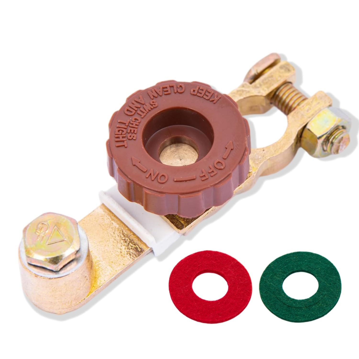 Top Post Battery Disconnect Switch with Anti-Corrosion Washers-12V/125A,Quick