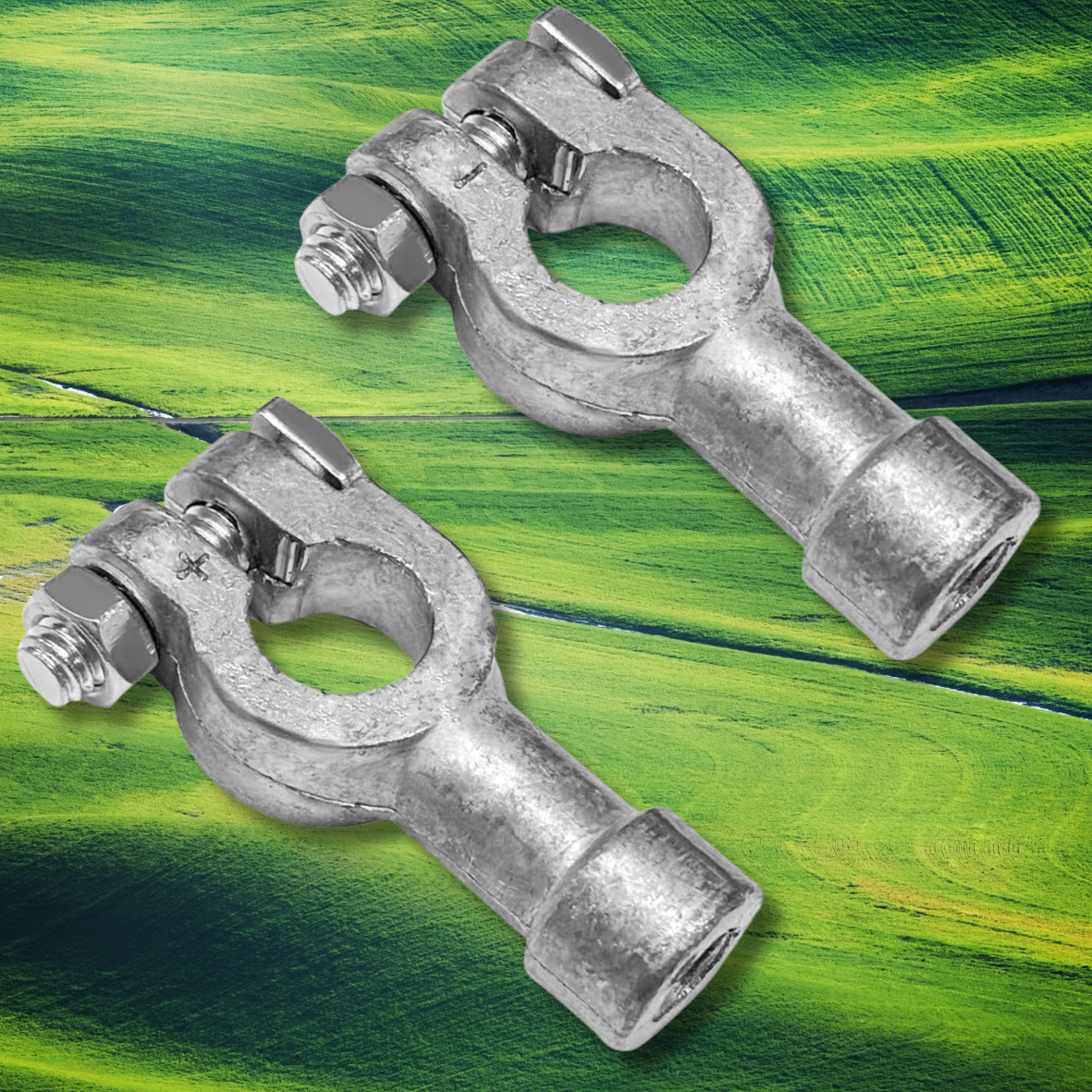 2PCS Car Battery Connectors, Positive and Negative Lead Top Post to Side Term…