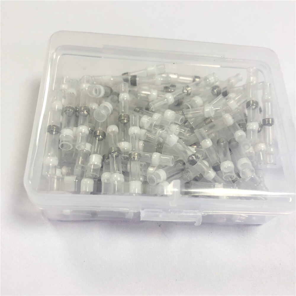 100PCS White 26-24AWG Solder Sleeve Heat Shrink Wire Splice Connector Waterproof