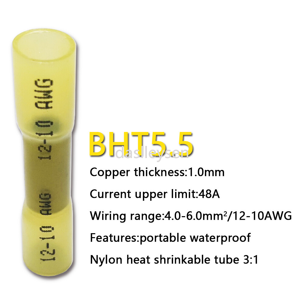 1000PCS Heat Shrink But Connector Waterproof Marine Electrical Wire Butt Splice