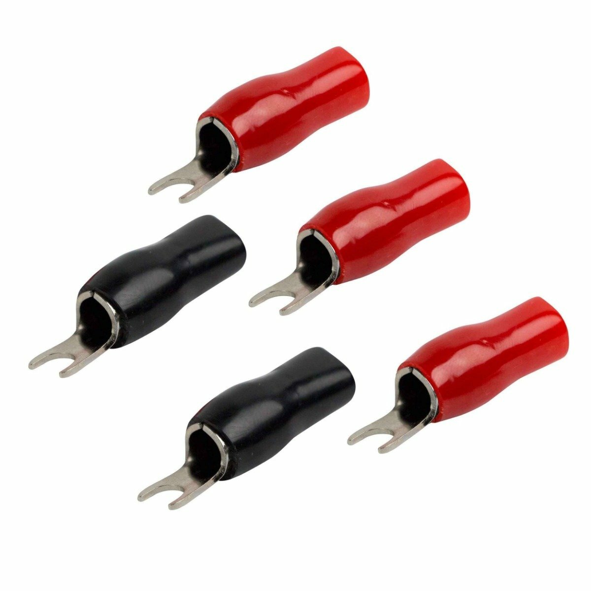 T-Spec V8-ST1 V8 Series 4 Gauge 1/4″ Crimp Spade Nickel Plated Terminals 5/Pack