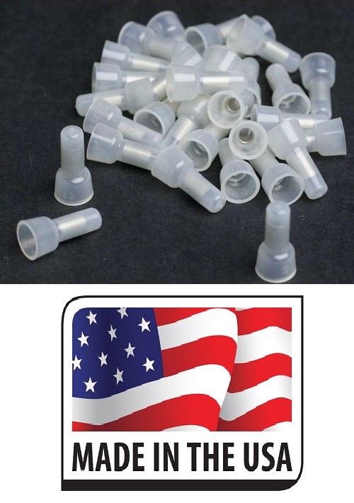 (500) 10-12 AWG Pigtail Closed End Crimp Connector Wire Terminal