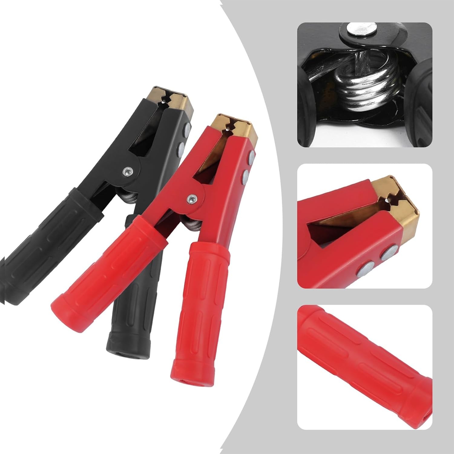 2PCS Car Battery Charger Clamps Replacement,1000A Heavy Duty Jumper Cable Clamps
