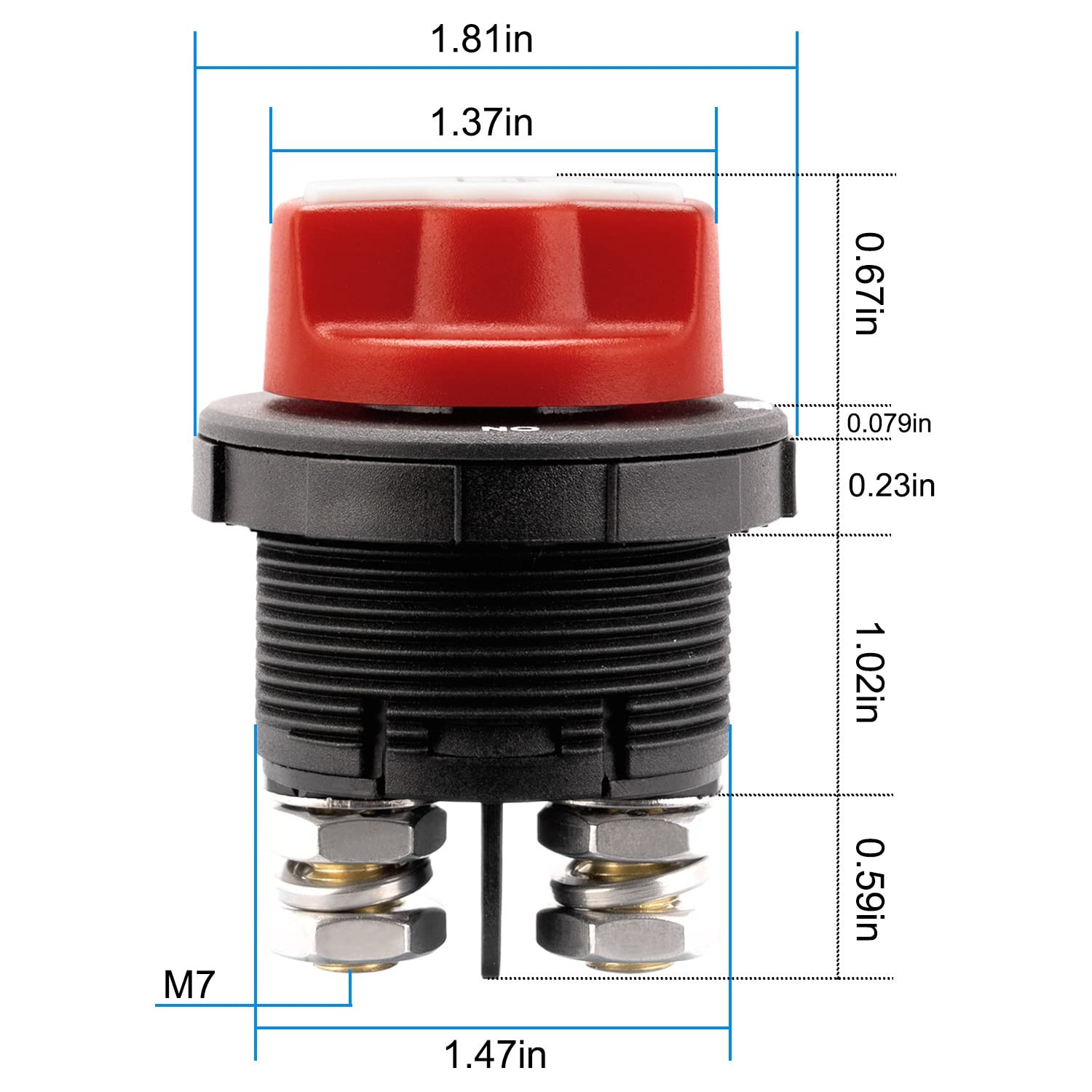 Mini Battery Switch Disconnect for Marine Boat 12-32V DC