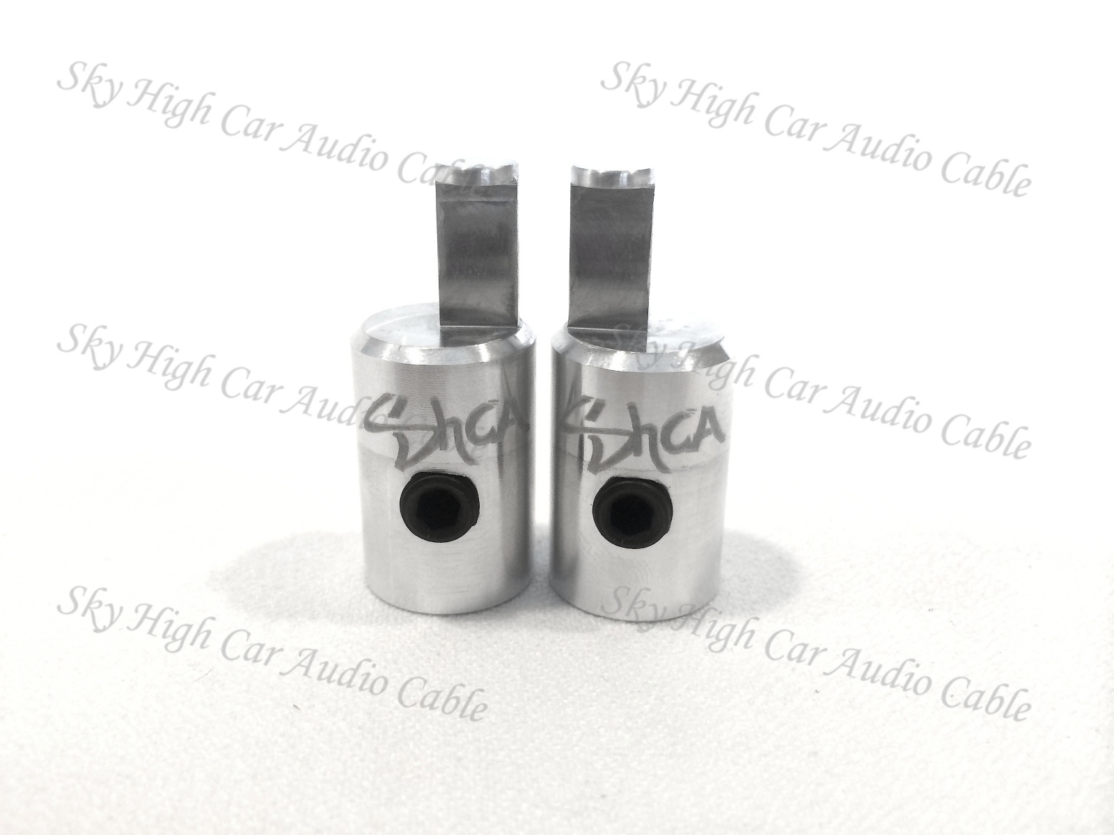 Pair of Sky High Car Audio 1/0 Gauge to 4 Gauge Amp Input Reducers Inputs