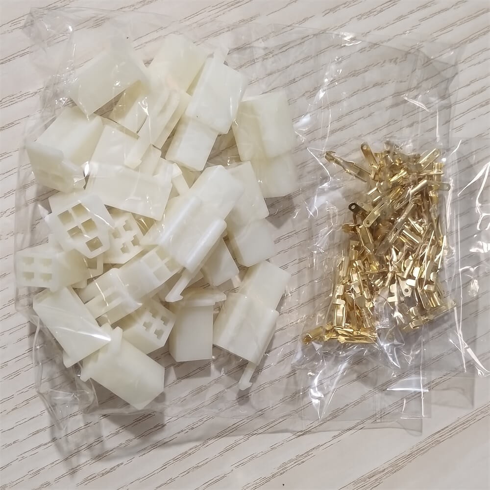 5 Sets 4-Pin Male Female Plug Cable Connectors Header Blade Receptacles 2.8mm