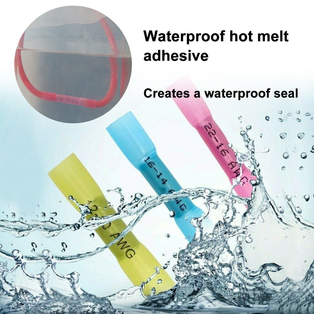 800X Waterproof Heat Shrink Butt Splice Wire Connector Insulated Crimp Terminals
