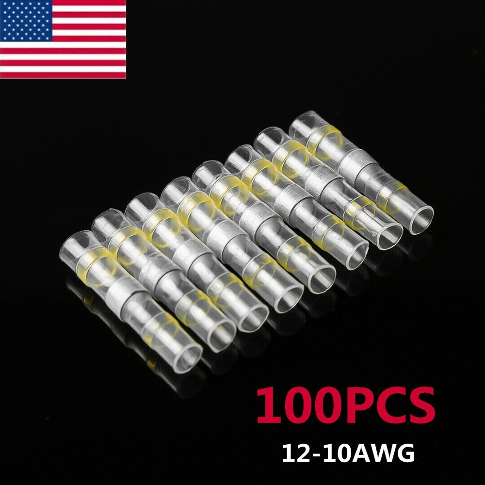 800/400PCS Heat Shrink Solder Butt Wire Connectors Seal Sleeve Terminals AWG Kit