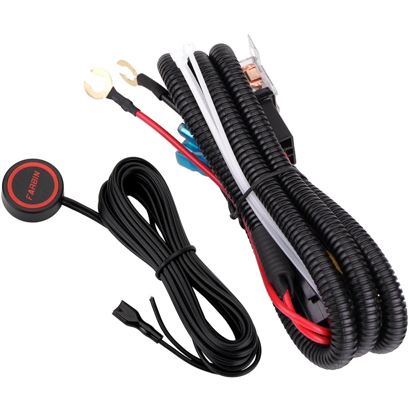 AOLIHAN Horn Button Switch, Waterproof Train Horn Wiring Kit, Relay Wiring Ha…