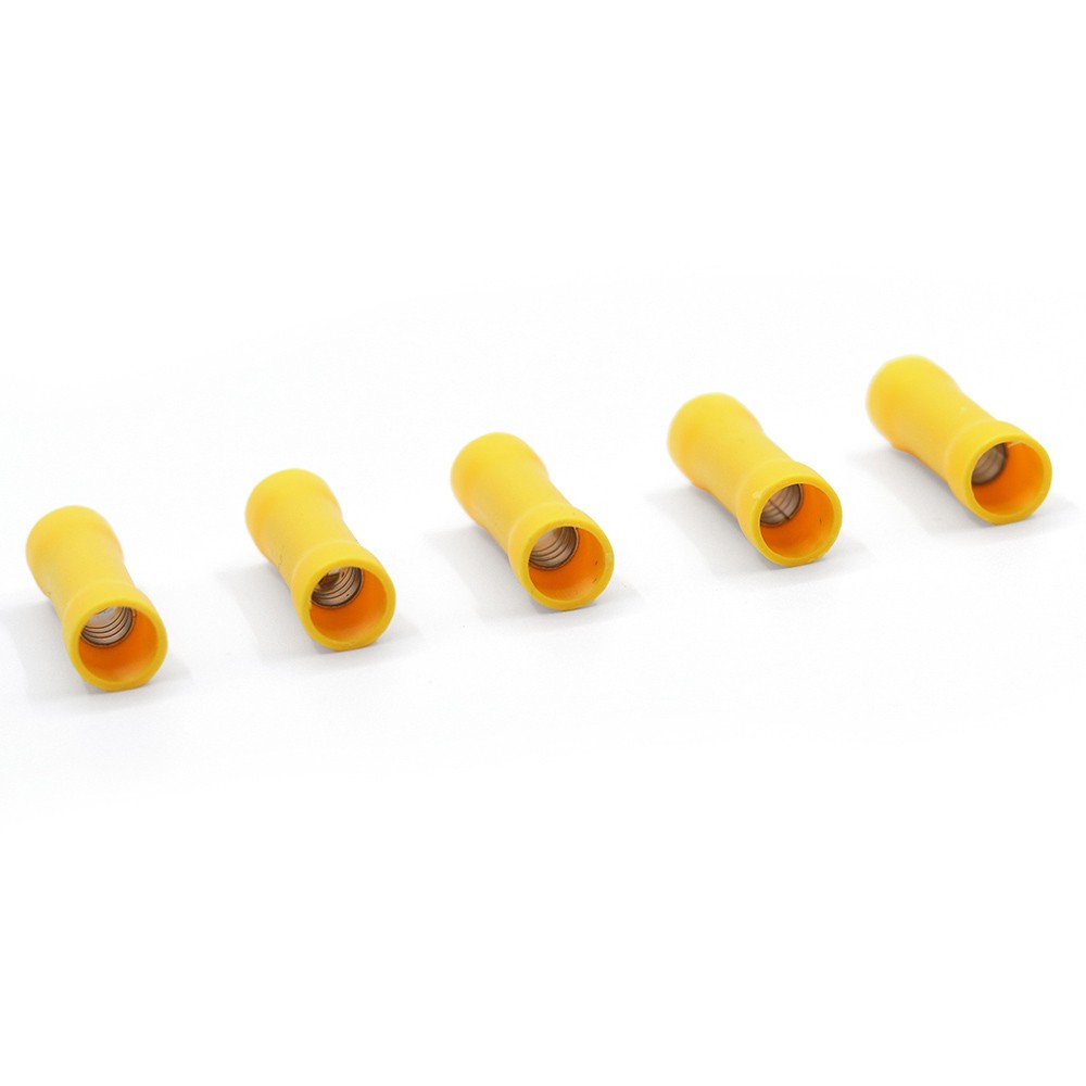 Insulated Butt Connectors 12-10 AWG Electrical Wire Crimp Terminals Yellow USA