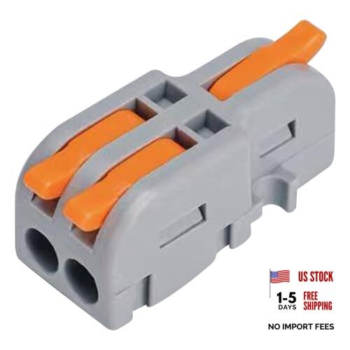 40Pcs Lever Wire Connectors, 1 in 2 Out DIY Mini 40Pcs 1 in 2 Out