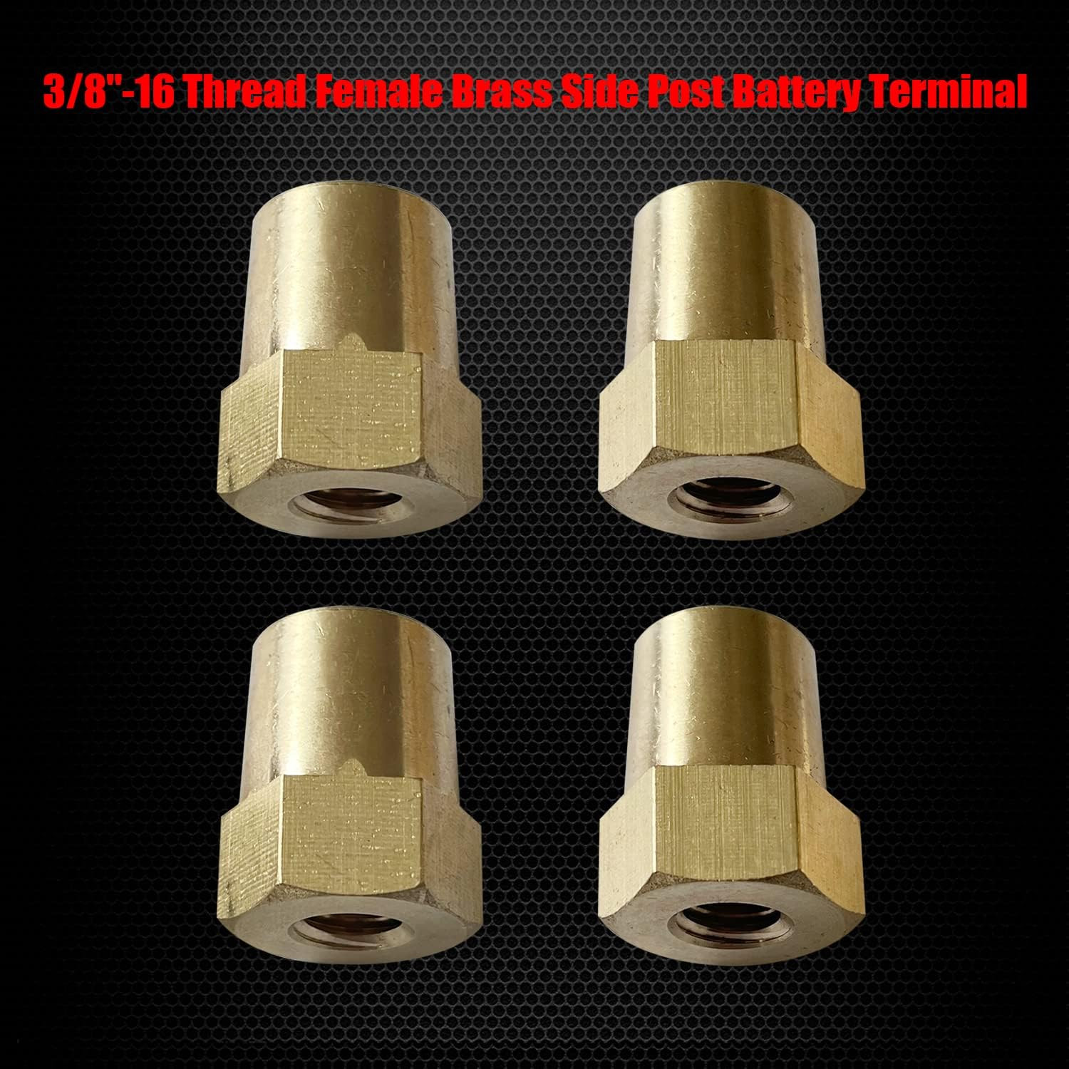 3/8″-16 Thread Female Brass Battery Terminal Post Adapter Battery Charging Post