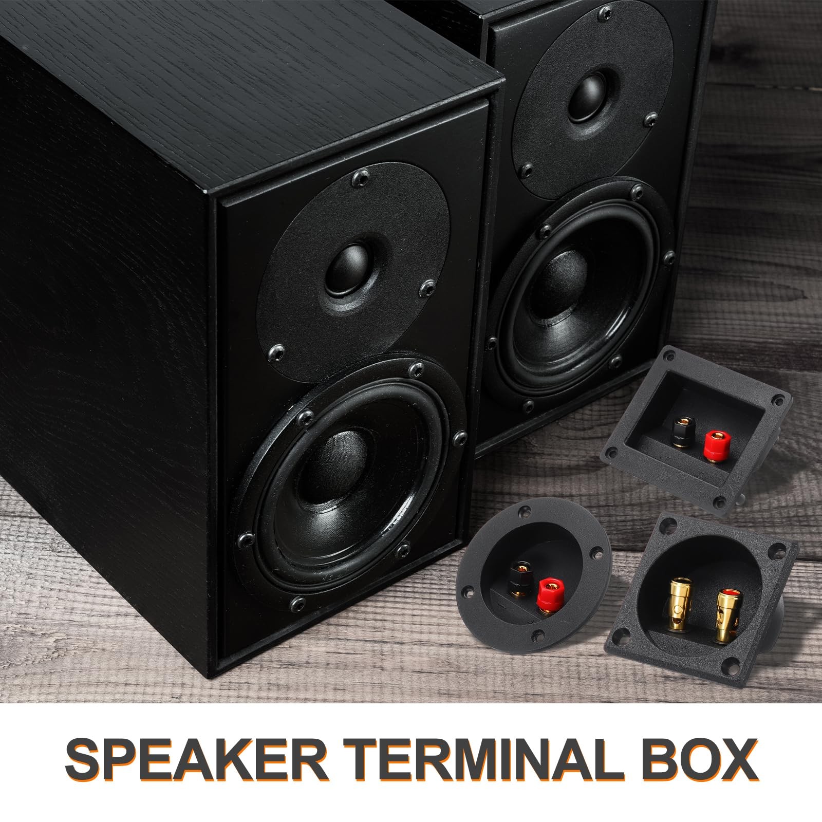 MECCANIXITY 2Pcs 3 Inch Square Speaker Box Terminal Cup, 2-Way Subwoofer…