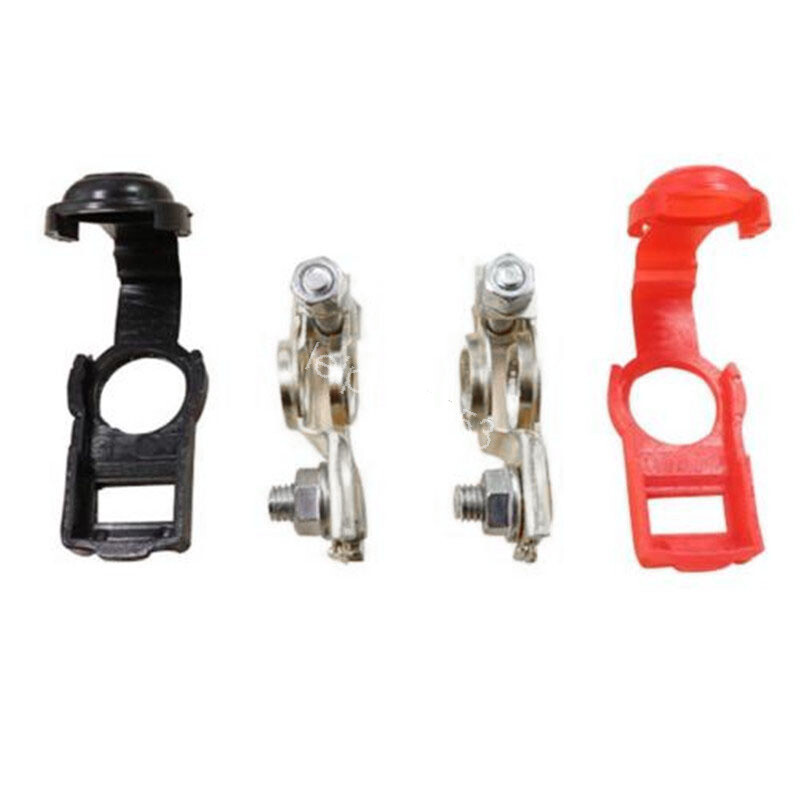 NEW Car Battery Terminal Connectors Clamp 2x Wire Lugs Cable Ends Copper Eyelet