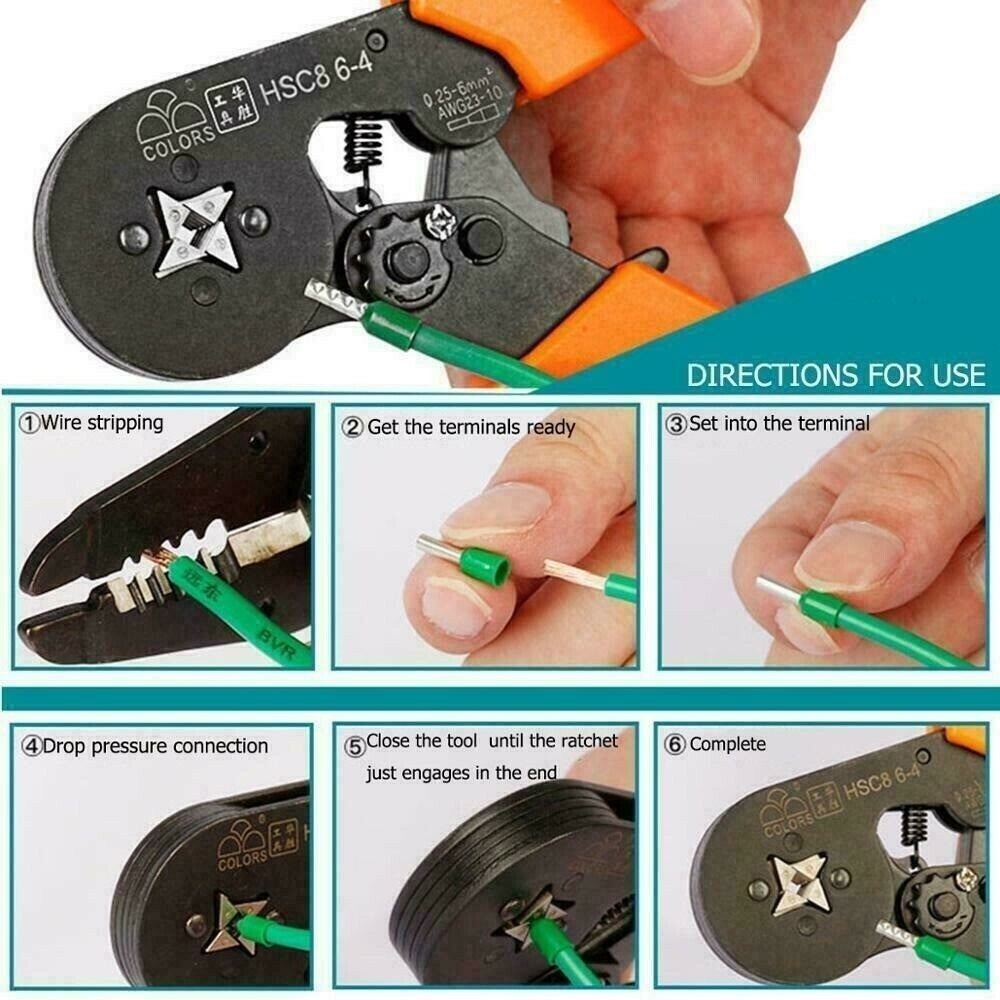 1200Pcs Electrical Wire Connectors Cord Pin End Bootlace Ferrule Crimp Terminals