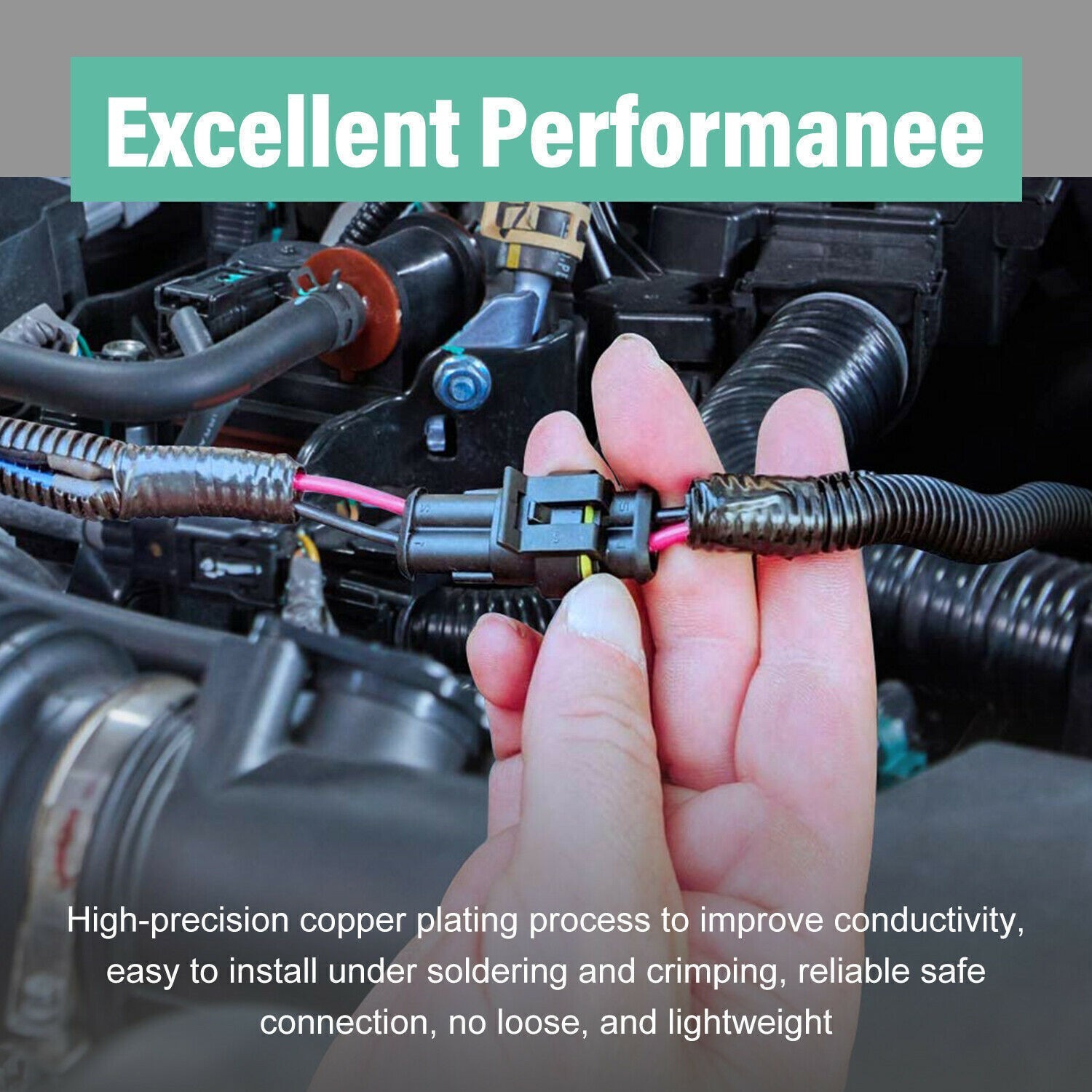 2Pin Way Car Waterproof Male Female Electrical Connector Plug Wire Kit Set Lot