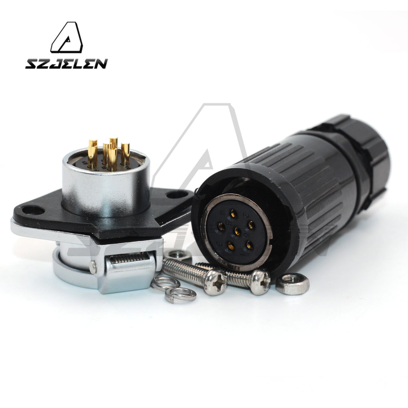 HP20 6pin Circular Outdoor Panel Mount Connector IP67,Waterproof Connector Plug