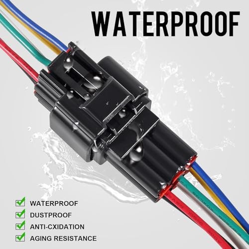 6 Pin Connector Kit 6 Way Waterproof Electrical Connector 4Pair 6Pin Connectors