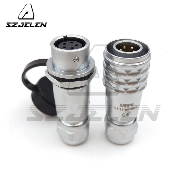 SF12 5Pin IP67 Panel Mount Waterproof Connector,Aviation Connector Plug Socket