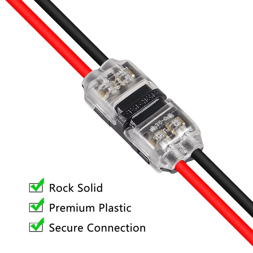 10Pack Quick Solderless Wire Splice Connector, 2 Way Automotive Fits 18-24 AWG