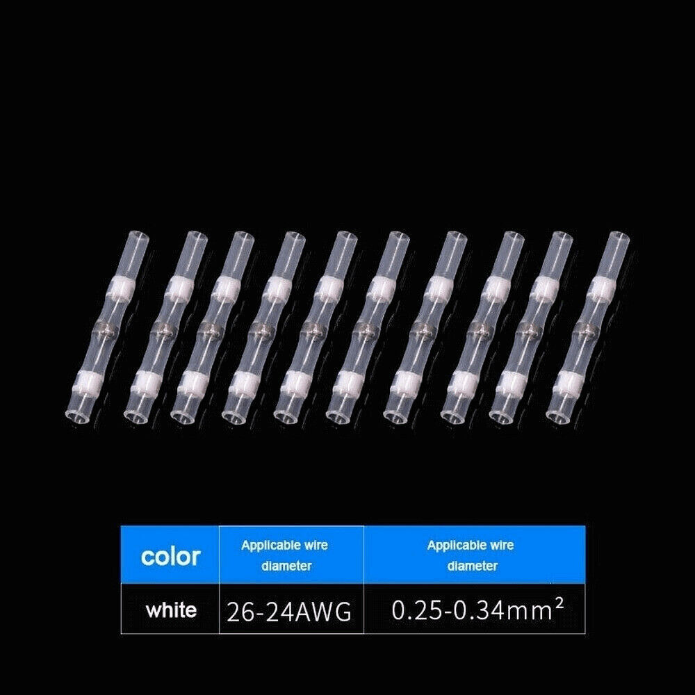 26-24 AWG Heat Shrink Solder Seal Wire Connectors Waterproof Terminals 50/200PCS