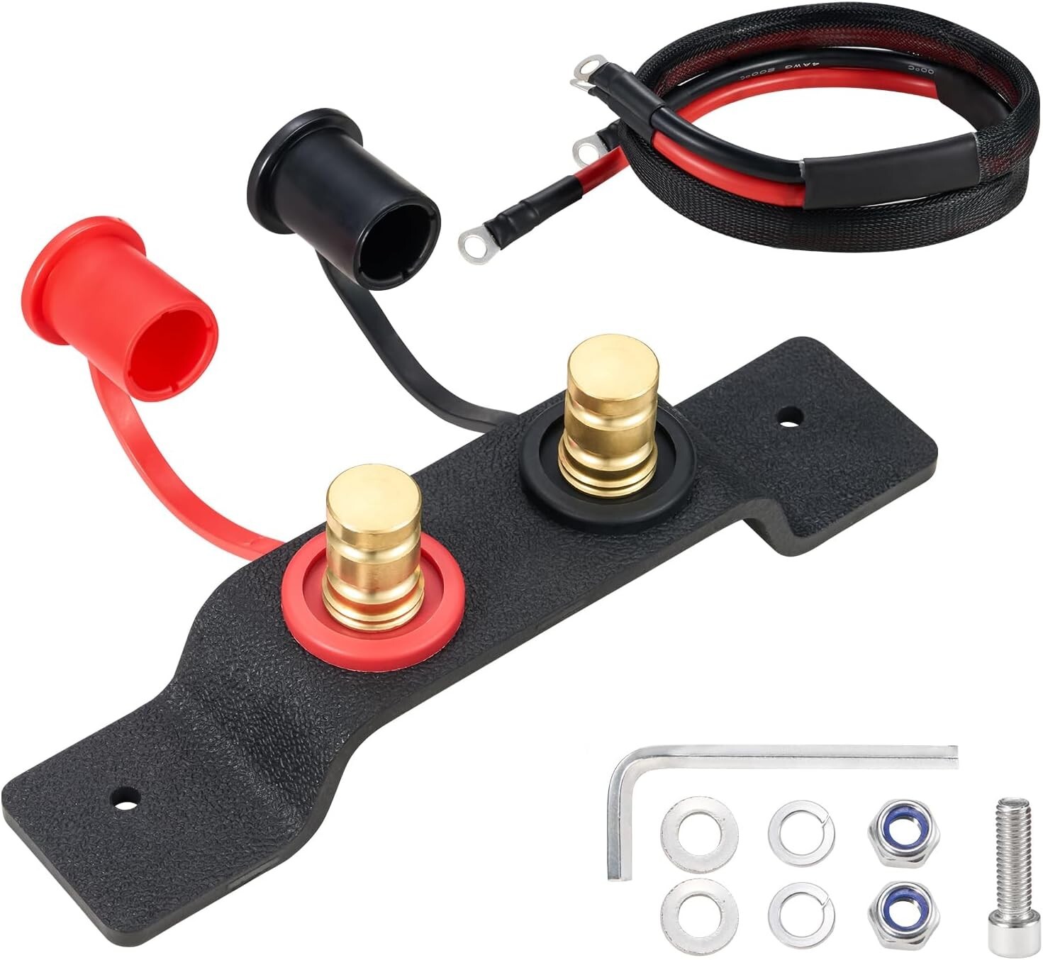 4 AWG Cable Battery Jump Post Kit Waterproof Remote Battery Jumper Terminals