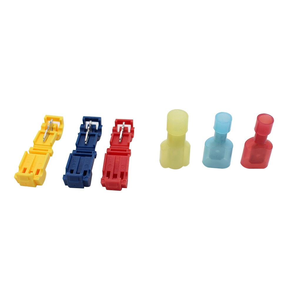 210ppcs T-Taps Wire Connectors Quick Splice Terminals Insulated Crimp Cable Kits