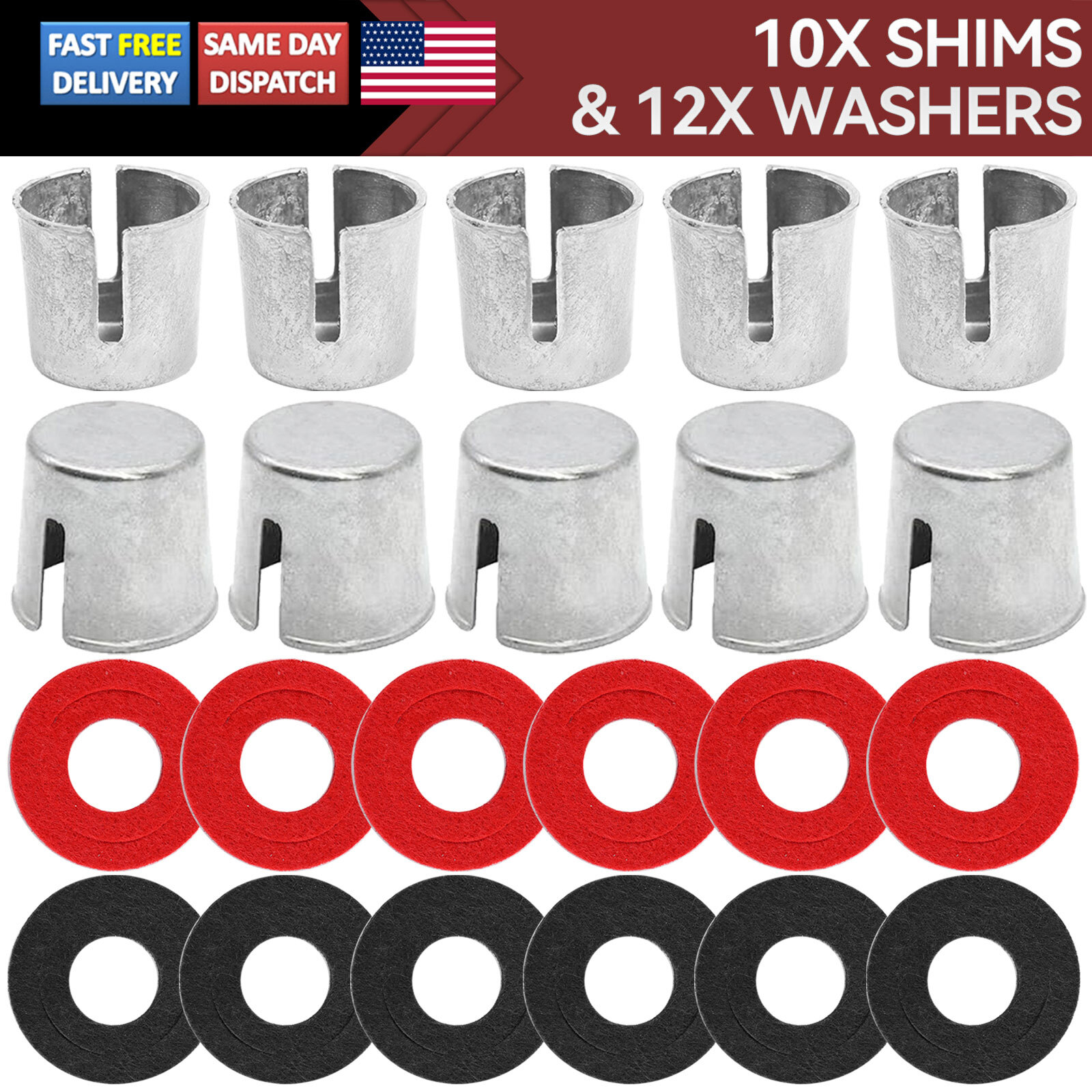 10PCS Car Battery Post Terminal Shims Lead Terminal Shim Caps with 12 P Auto