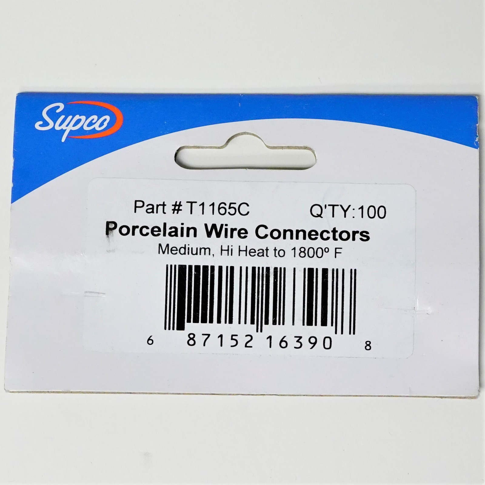 Supco T1165C Twist On Wire Connector Porcelain for 12-10 Wire Pack of 100