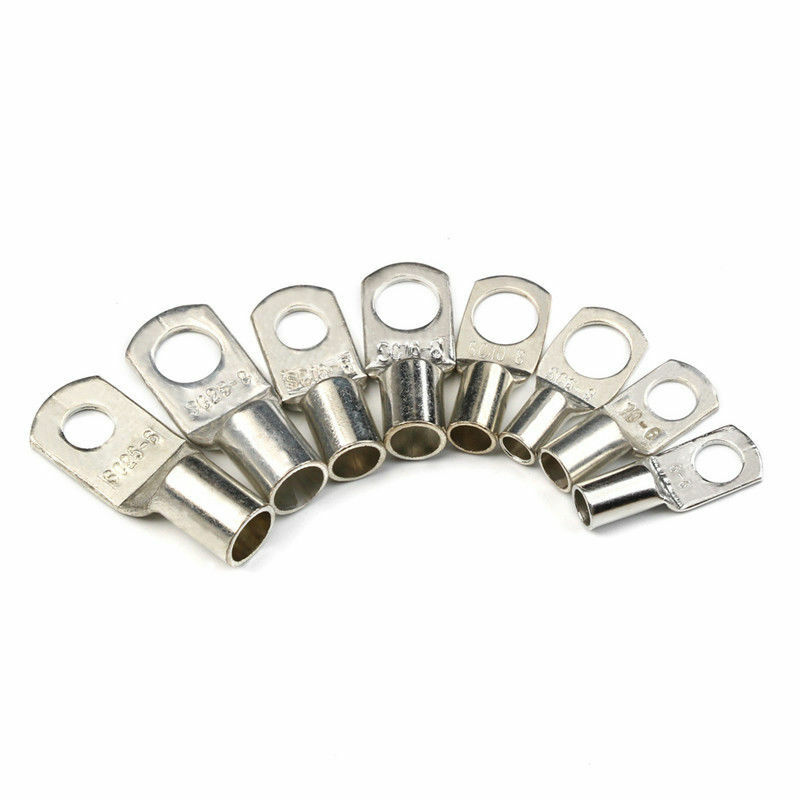 240PCS Battery Copper Cable Wire Ring Lug Connectors Electrical Crimp Terminals