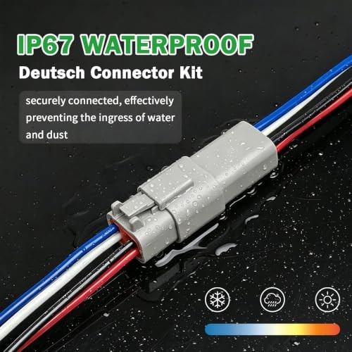 DT6 Pin Deutsch Connector Kit Waterproof Automotive Wire Connectors Gray |