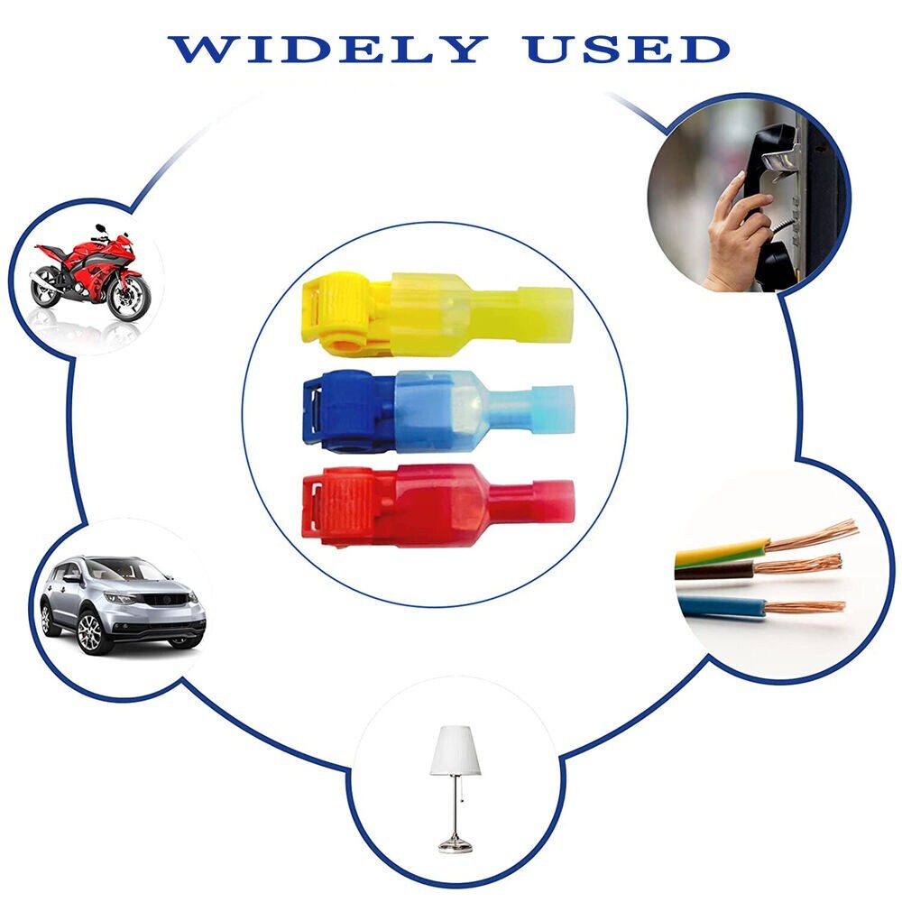 240 Conectores De Cable Terminales Electricos T-Tap Self-Stripping Splice Nylon