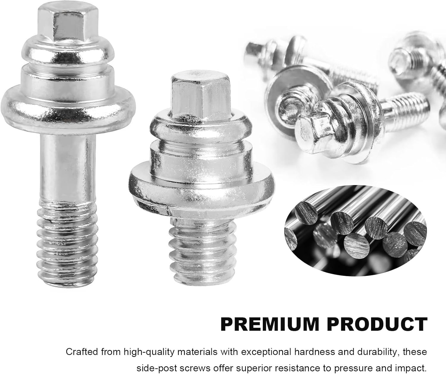 2PCS 3/8”-16 Battery Terminal Bolts,Q235 Steel Side Post Battery Bolts for Batt