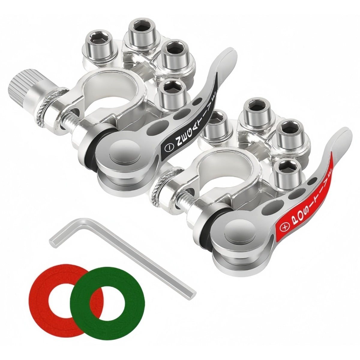 4 PCS 4-Way Quick Release Battery Terminal Clamps–SAE/JIS Type A Post Connectors