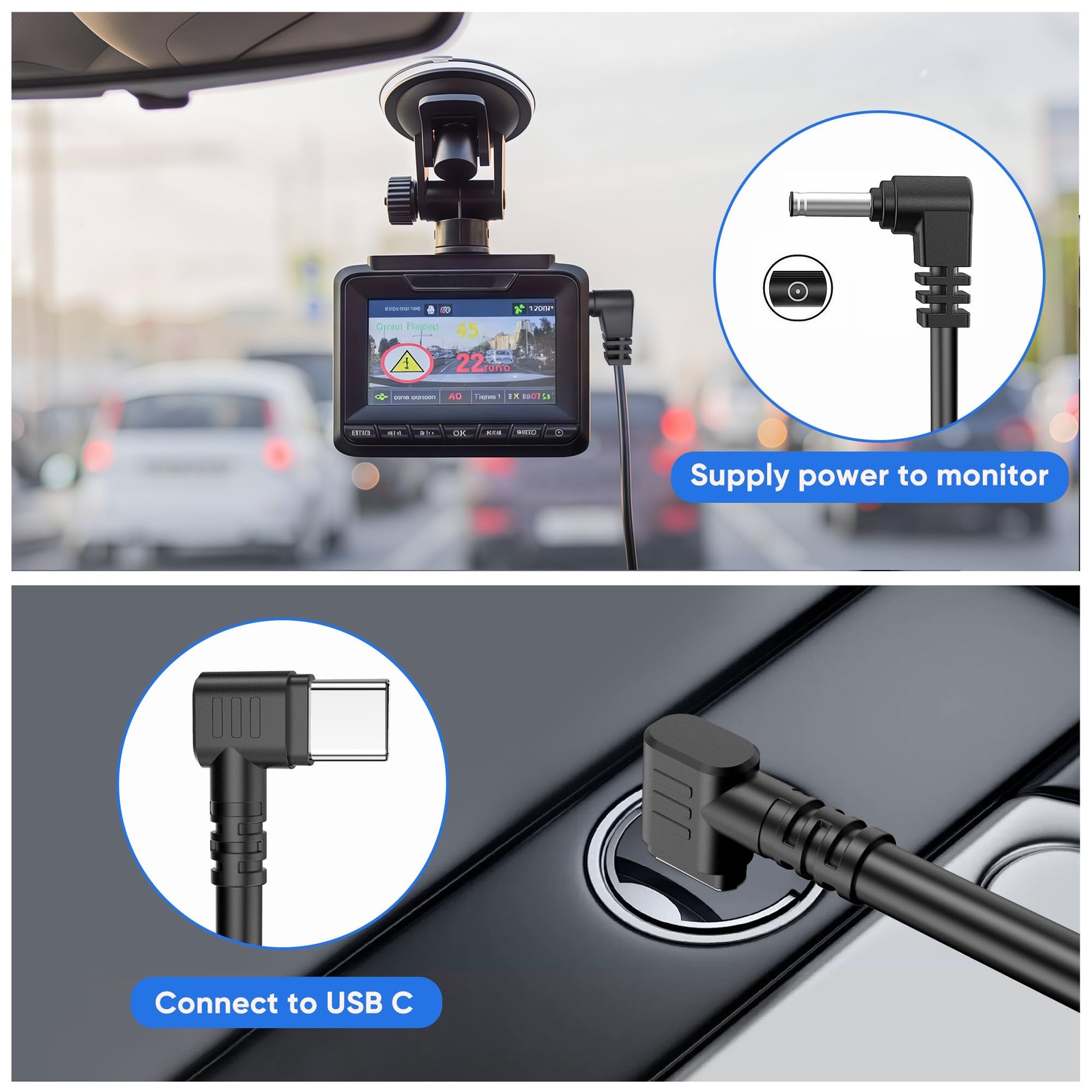 For Furrion FOS07TADS Vision S Monitor Power Supply Cord USB C To DC Cable