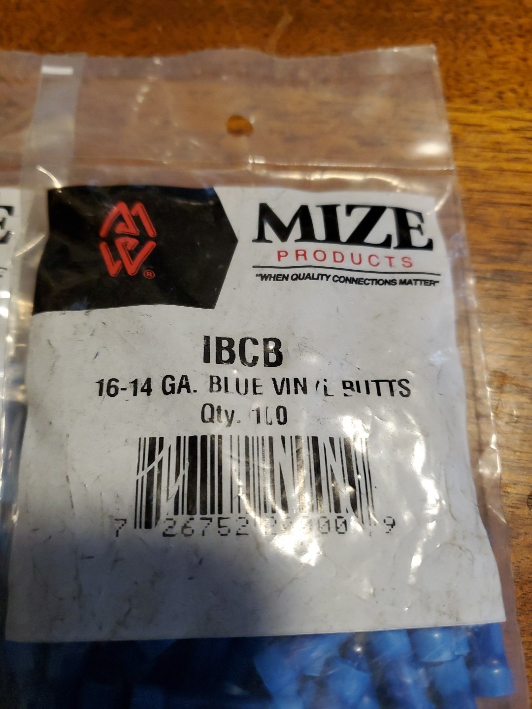 16-14 Gauge Blue Butt Connectors 300 Count Mize products IBCB