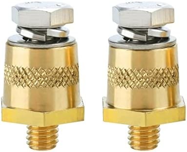 M8 Thread Male Brass Battery Terminal Charging Posts, M8 Battery Post Adapter (+