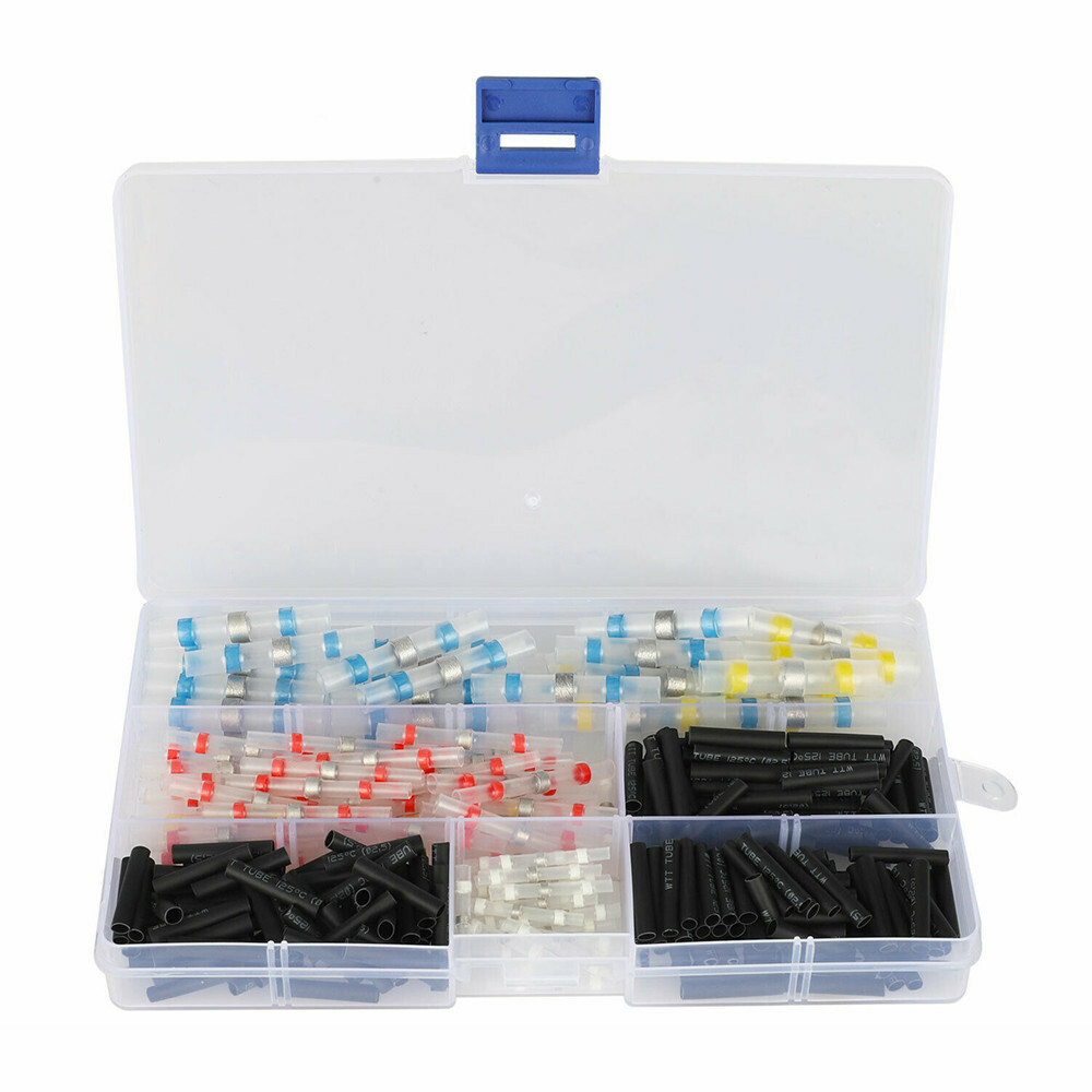 400PCS Waterproof Solder Heat Shrink Seal Sleeve Wire Butt Splice Connectors Kit