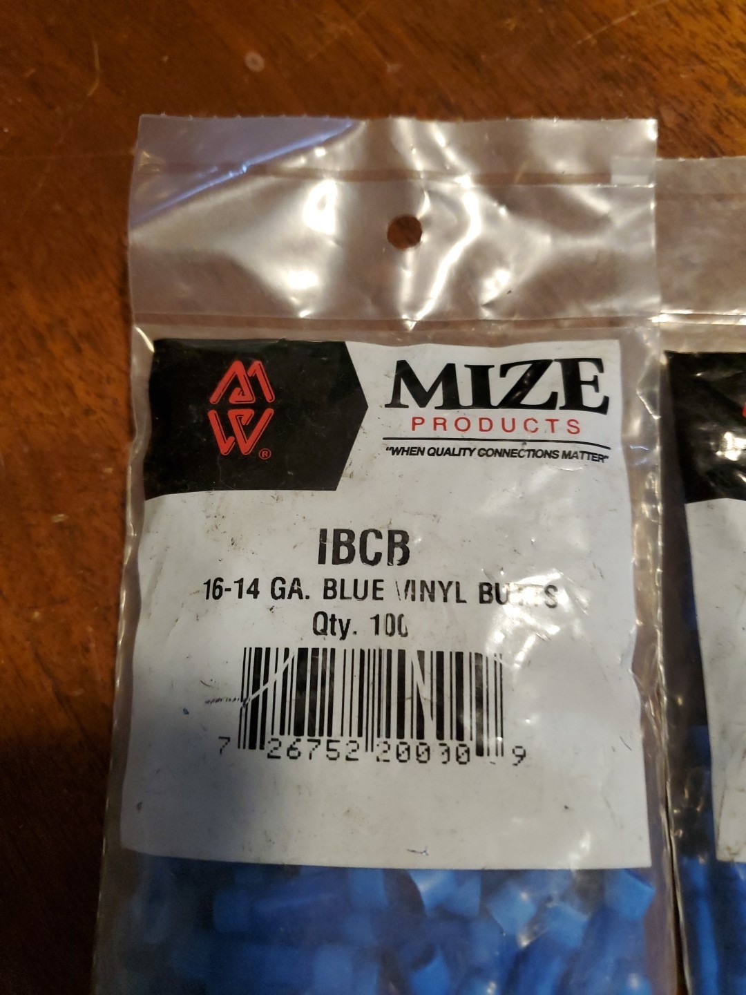 16-14 Gauge Blue Butt Connectors 300 Count Mize products IBCB