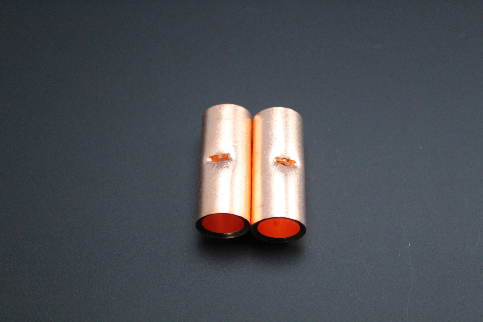 4 GAUGE COPPER BUTT CONNECTOR 2 PK CRIMP TERMINAL SPLICE CAR AWG BATTERY CUR4