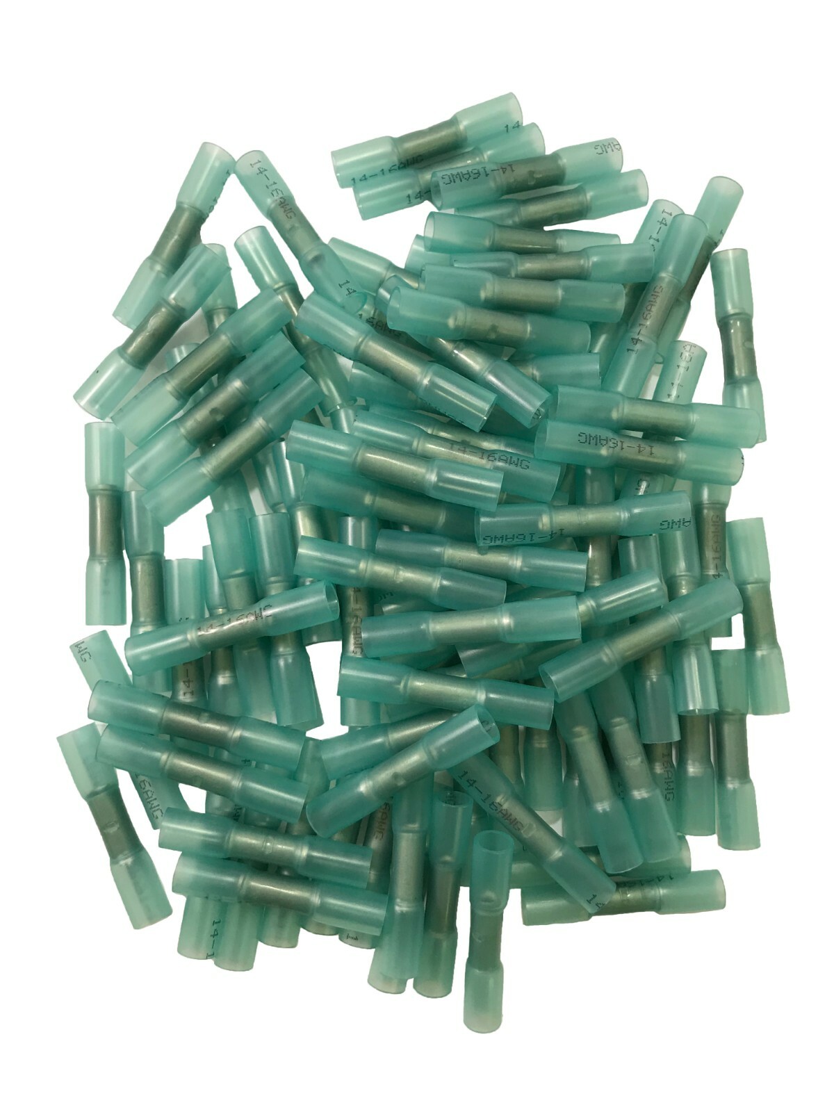 (500) Heat Shrink Crimp Blue 16-14 AWG Butt Splice Connector Wire Terminal USA