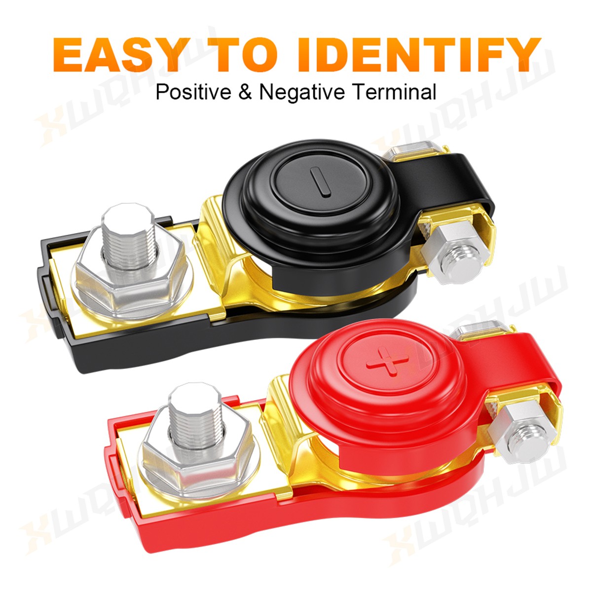 1 Pair Battery 1Red+1Black Battery Terminal Connector, Positive and Negative