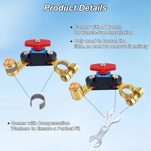 Car Battery Power Cut-Off Switch Breaker, Adjustable Pure 1Psc-Double rotation