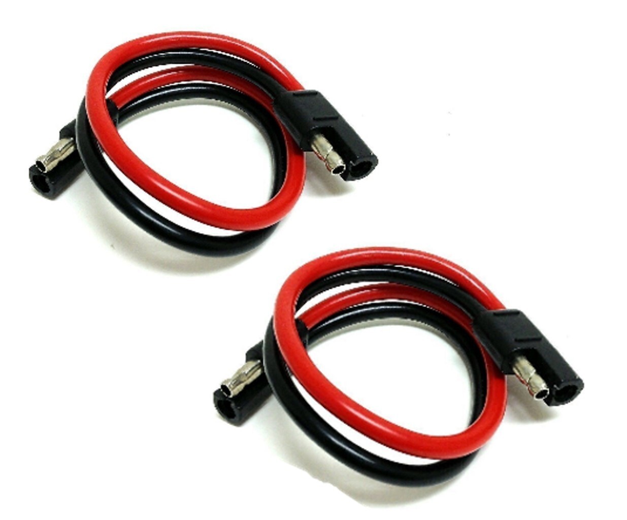 2 Pcs 12″ 10 GA Gauge 2 Pin Quick Disconnect Polarized Wire Harness Audiopipe