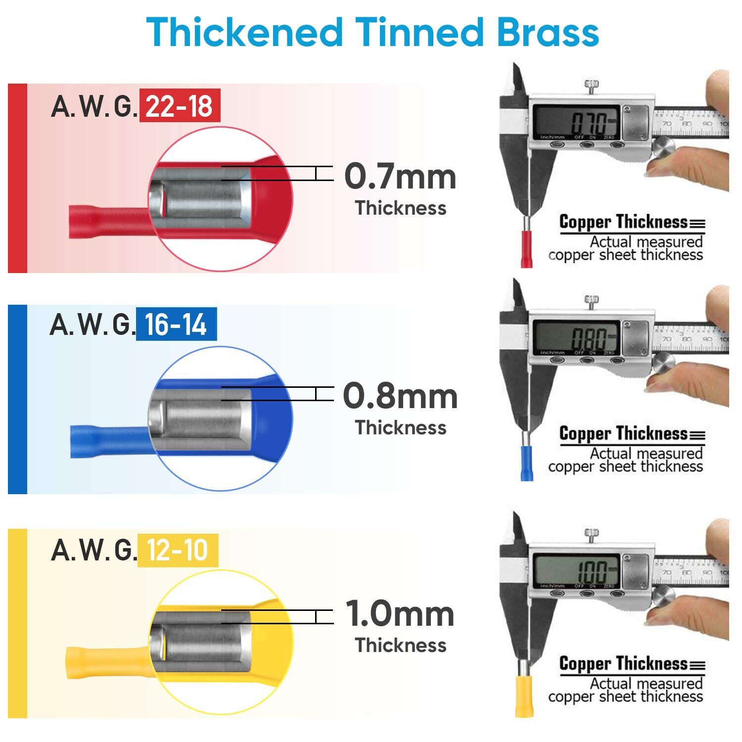 300Pcs Electrical Insulated Wire Terminals Connectors Kit With Wire Crimp Tool