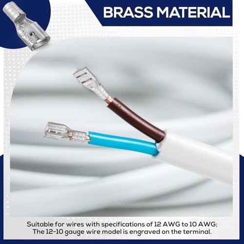 Pcs High Temperature Female Non Insulated Spade Connectors Quick 50 12-10 Gauge
