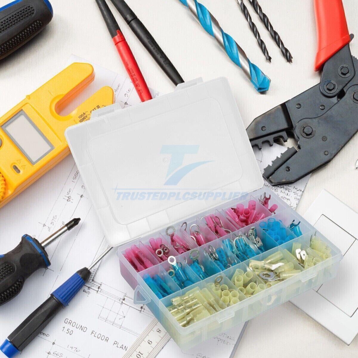 250x Heat Shrink Wire Connectors Electrical Ring Fork Spade Crimp Terminals Kit
